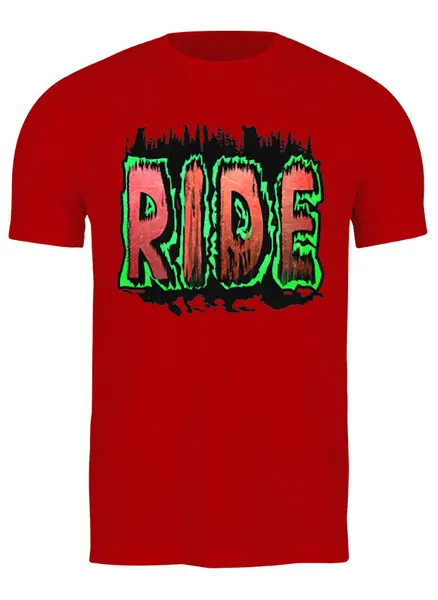 Заказать мужскую футболку в Москве. Футболка классическая Ride Red от oneredfoxstore@gmail.com - готовые дизайны и нанесение принтов.