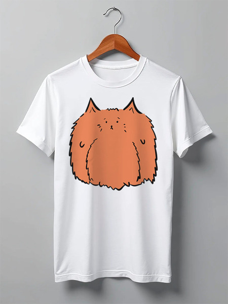 Заказать мужскую футболку в Москве. Футболка классическая Fatty от oneredfoxstore@gmail.com - готовые дизайны и нанесение принтов.