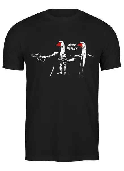 Заказать мужскую футболку в Москве. Футболка классическая Криминальное гусиво от T-shirt print  - готовые дизайны и нанесение принтов.