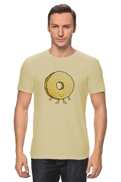 Заказать мужскую футболку в Москве. Футболка классическая Пончик (Donut) от coolmag - готовые дизайны и нанесение принтов.