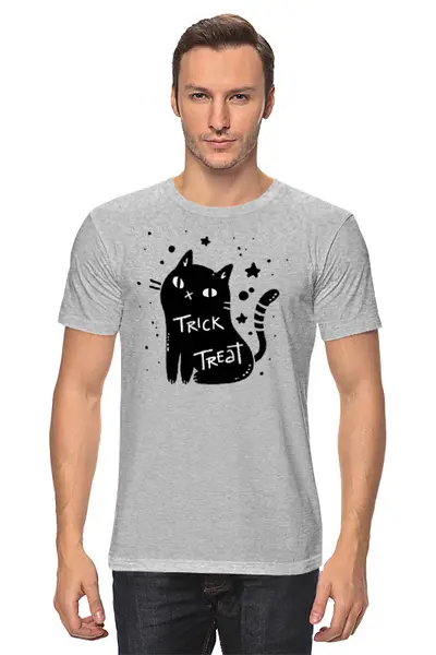 Заказать мужскую футболку в Москве. Футболка классическая Cats Here от oneredfoxstore@gmail.com - готовые дизайны и нанесение принтов.