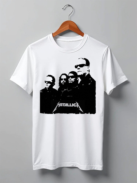 Заказать мужскую футболку в Москве. Футболка классическая Metallica от Leichenwagen - готовые дизайны и нанесение принтов.