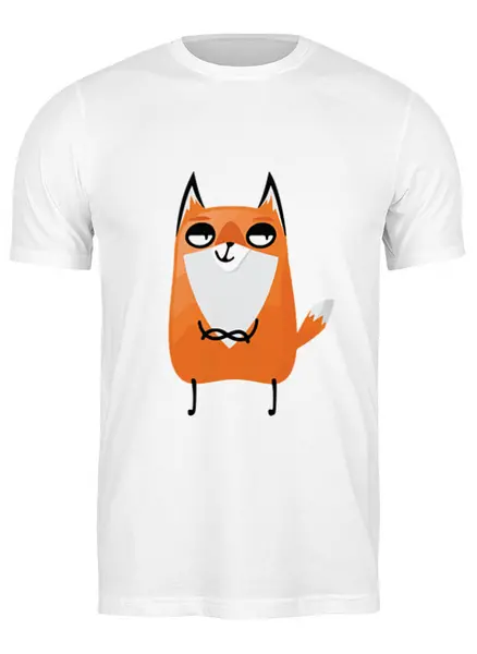 Заказать мужскую футболку в Москве. Футболка классическая Хитрая лиса от Easy-store - готовые дизайны и нанесение принтов.