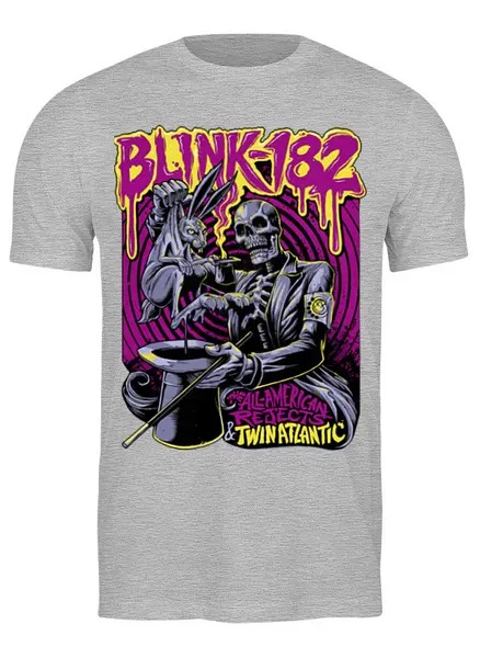 Заказать мужскую футболку в Москве. Футболка классическая Blink-182 Band от Leichenwagen - готовые дизайны и нанесение принтов.