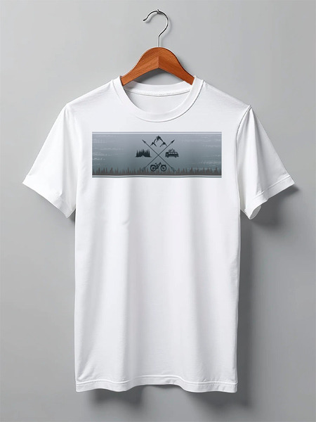 Заказать мужскую футболку в Москве. Футболка классическая Mountain Bike от oneredfoxstore@gmail.com - готовые дизайны и нанесение принтов.