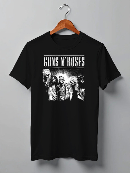 Заказать мужскую футболку в Москве. Футболка классическая Guns n' roses от Leichenwagen - готовые дизайны и нанесение принтов.