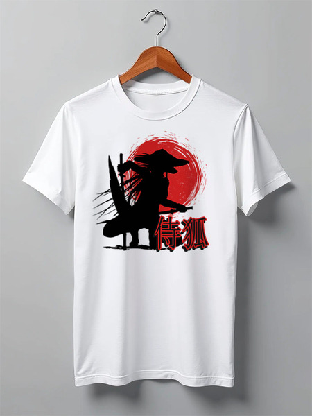 Заказать мужскую футболку в Москве. Футболка классическая  Ninja Fox от oneredfoxstore@gmail.com - готовые дизайны и нанесение принтов.