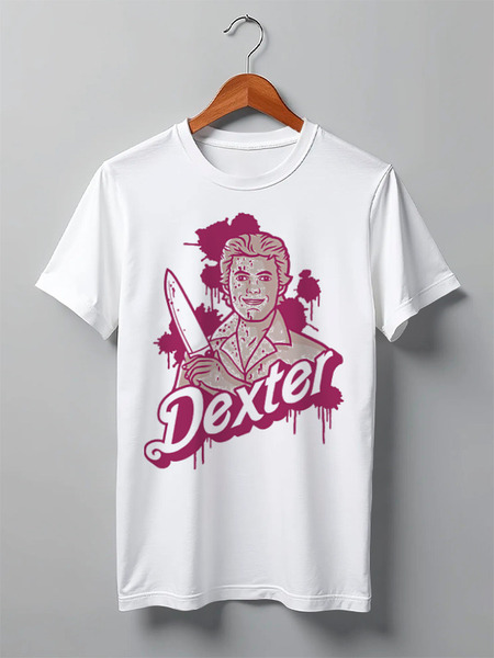 Заказать мужскую футболку в Москве. Футболка классическая Dexter от heroes - готовые дизайны и нанесение принтов.