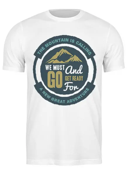 Заказать мужскую футболку в Москве. Футболка классическая Mountains от oneredfoxstore@gmail.com - готовые дизайны и нанесение принтов.