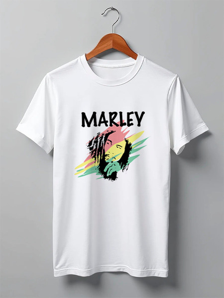 Заказать мужскую футболку в Москве. Футболка классическая MARLEY от gent777 - готовые дизайны и нанесение принтов.
