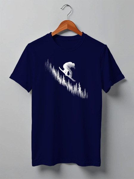 Заказать мужскую футболку в Москве. Футболка классическая Snowboard от oneredfoxstore@gmail.com - готовые дизайны и нанесение принтов.