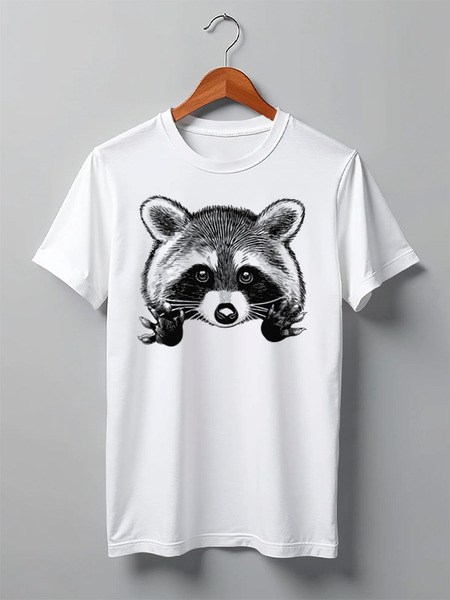 Заказать мужскую футболку в Москве. Футболка классическая ❖Raccoon❖ от balden - готовые дизайны и нанесение принтов.