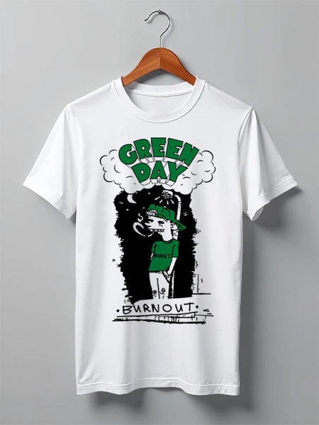 Заказать мужскую футболку в Москве. Футболка классическая Green Day от geekbox - готовые дизайны и нанесение принтов.