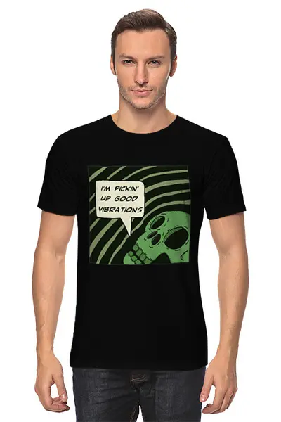 Заказать мужскую футболку в Москве. Футболка классическая Good Vibrations от Tony Vivaldi - готовые дизайны и нанесение принтов.