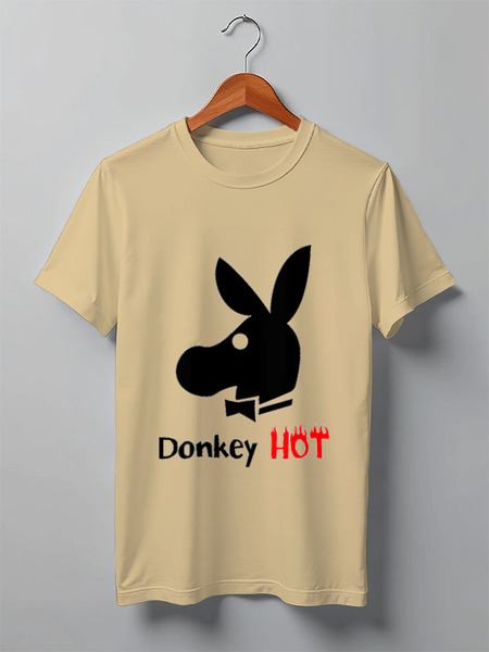 Заказать мужскую футболку в Москве. Футболка классическая DonkeyHot от duderoid - готовые дизайны и нанесение принтов.