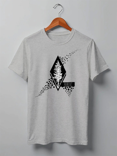 Заказать мужскую футболку в Москве. Футболка классическая Forest от oneredfoxstore@gmail.com - готовые дизайны и нанесение принтов.