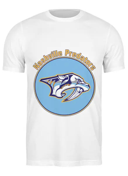 Заказать мужскую футболку в Москве. Футболка классическая Nashville Predators от kspsshop - готовые дизайны и нанесение принтов.