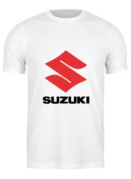 Заказать мужскую футболку в Москве. Футболка классическая SUZUKI от DESIGNER   - готовые дизайны и нанесение принтов.