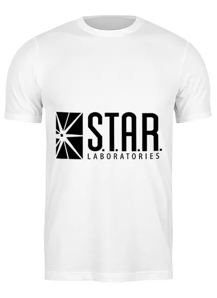 Заказать мужскую футболку в Москве. Футболка классическая S.T.A.R. Labs от cherdantcev - готовые дизайны и нанесение принтов.