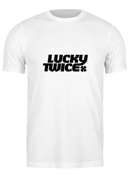 Заказать мужскую футболку в Москве. Футболка классическая Lucky twice от THE_NISE  - готовые дизайны и нанесение принтов.