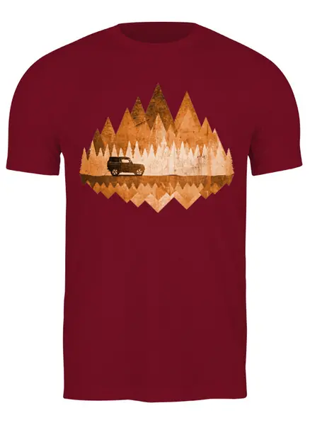 Заказать мужскую футболку в Москве. Футболка классическая  Offroad Expedition от oneredfoxstore@gmail.com - готовые дизайны и нанесение принтов.