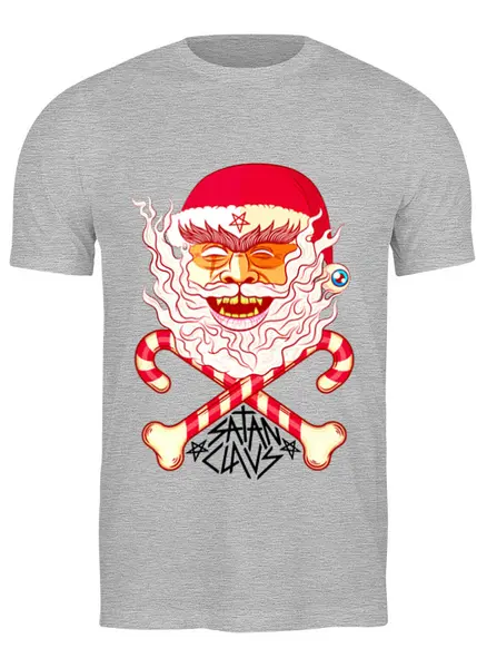 Заказать мужскую футболку в Москве. Футболка классическая Satan Claus от Leichenwagen - готовые дизайны и нанесение принтов.