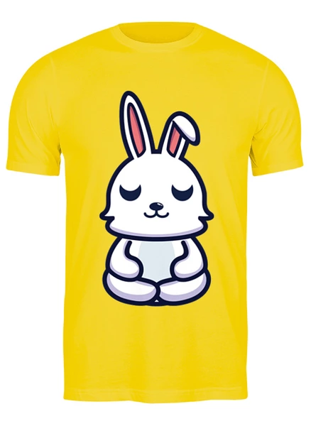 Заказать мужскую футболку в Москве. Футболка классическая Relax Rabbit от skynatural - готовые дизайны и нанесение принтов.