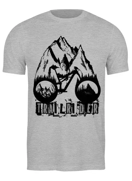 Заказать мужскую футболку в Москве. Футболка классическая Mountain Bike от oneredfoxstore@gmail.com - готовые дизайны и нанесение принтов.