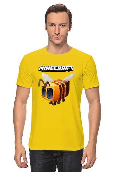 Заказать мужскую футболку в Москве. Футболка классическая Minecraft   от T-shirt print  - готовые дизайны и нанесение принтов.