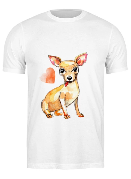 Заказать мужскую футболку в Москве. Футболка классическая Pam-pam-pam-pa-pa... Chihuahua! от Evgenia Bandagnomych - готовые дизайны и нанесение принтов.