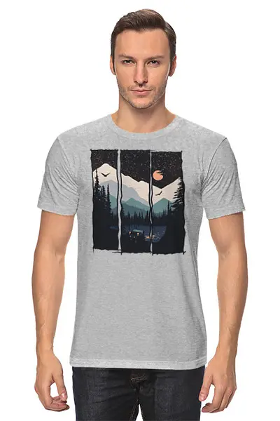 Заказать мужскую футболку в Москве. Футболка классическая Offroad от oneredfoxstore@gmail.com - готовые дизайны и нанесение принтов.