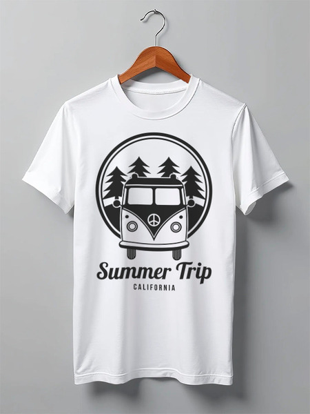Заказать мужскую футболку в Москве. Футболка классическая Mountains от oneredfoxstore@gmail.com - готовые дизайны и нанесение принтов.