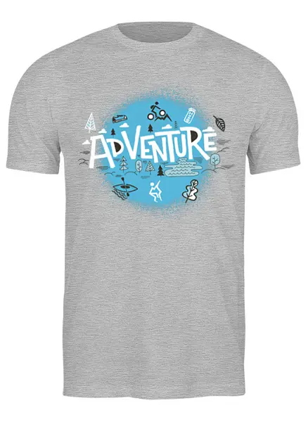 Заказать мужскую футболку в Москве. Футболка классическая Mountains от oneredfoxstore@gmail.com - готовые дизайны и нанесение принтов.