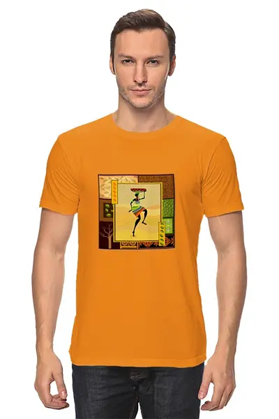 Заказать мужскую футболку в Москве. Футболка классическая Африка 3 от Виктор Гришин - готовые дизайны и нанесение принтов.