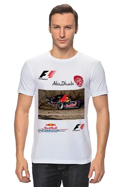 Заказать мужскую футболку в Москве. Футболка классическая Формула 1 от duka.62 - готовые дизайны и нанесение принтов.