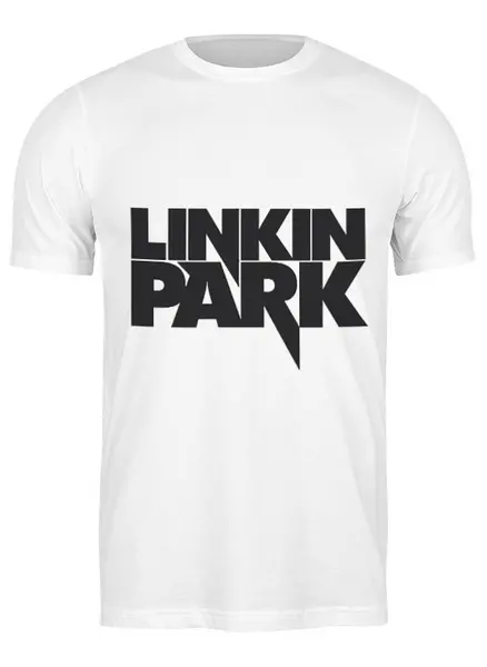 Заказать мужскую футболку в Москве. Футболка классическая Linkin Park logo от alexunder - готовые дизайны и нанесение принтов.
