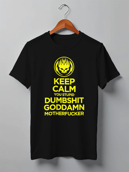 Заказать мужскую футболку в Москве. Футболка классическая keep calm motherfucker от Aleksey Melnick - готовые дизайны и нанесение принтов.