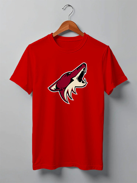 Заказать мужскую футболку в Москве. Футболка классическая  Arizona Coyotes от dobryidesign - готовые дизайны и нанесение принтов.