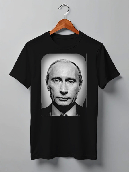 Заказать мужскую футболку в Москве. Футболка классическая Путин от zunnka - готовые дизайны и нанесение принтов.