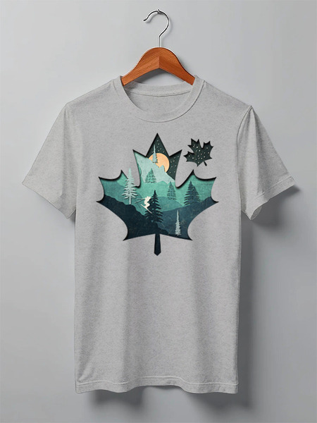 Заказать мужскую футболку в Москве. Футболка классическая Maple Ski от oneredfoxstore@gmail.com - готовые дизайны и нанесение принтов.