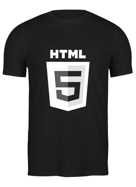 Заказать мужскую футболку в Москве. Футболка классическая dark html5 от keetekat - готовые дизайны и нанесение принтов.