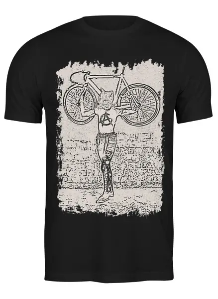 Заказать мужскую футболку в Москве. Футболка классическая Bike Punk от oneredfoxstore@gmail.com - готовые дизайны и нанесение принтов.