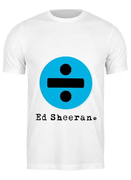 Заказать мужскую футболку в Москве. Футболка классическая Ed Sheeran от Анастасия Вахрушева - готовые дизайны и нанесение принтов.