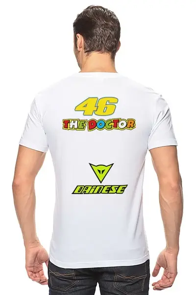 Заказать мужскую футболку в Москве. Футболка классическая Yamaha Racing от Illson Pride - готовые дизайны и нанесение принтов.