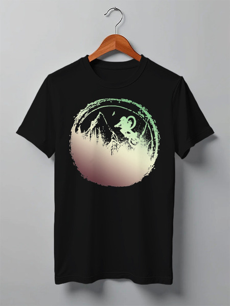 Заказать мужскую футболку в Москве. Футболка классическая Mountain Bike от oneredfoxstore@gmail.com - готовые дизайны и нанесение принтов.