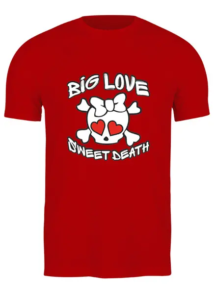 Заказать мужскую футболку в Москве. Футболка классическая Большая Любовь - Сладкая смерть от Djimas Leonki - готовые дизайны и нанесение принтов.