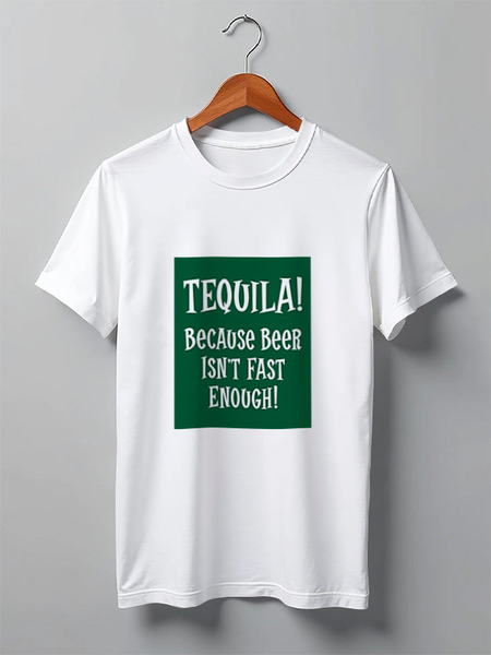 Заказать мужскую футболку в Москве. Футболка классическая TEQUILA от gent777 - готовые дизайны и нанесение принтов.