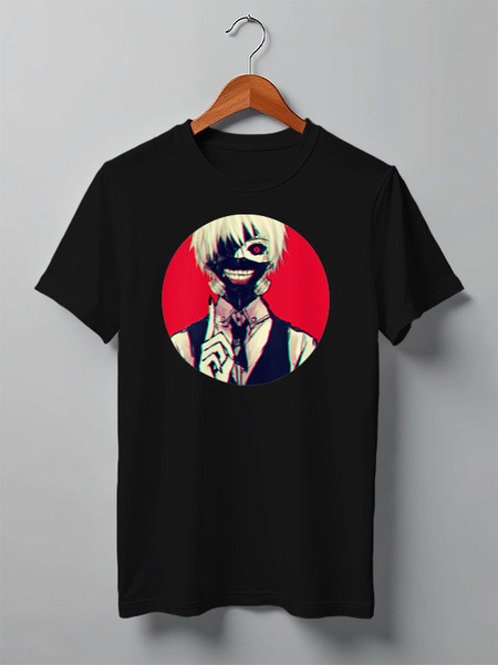Заказать мужскую футболку в Москве. Футболка классическая Ken Kaneki Tokyo Ghoul от Альберт Тарасов - готовые дизайны и нанесение принтов.