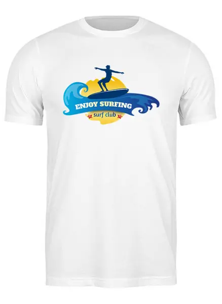 Заказать мужскую футболку в Москве. Футболка классическая SURF  от balden - готовые дизайны и нанесение принтов.
