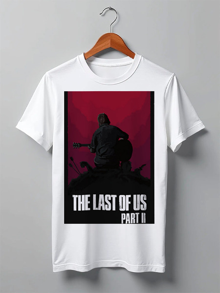 Заказать мужскую футболку в Москве. Футболка классическая The last of us 2 от GeekFox  - готовые дизайны и нанесение принтов.